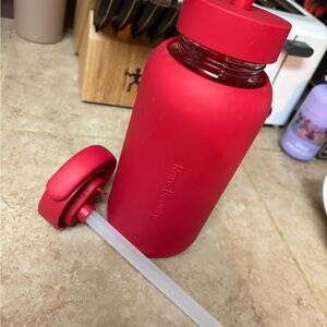 Rare Beauty Bold Red Hydration Bottle with Straw